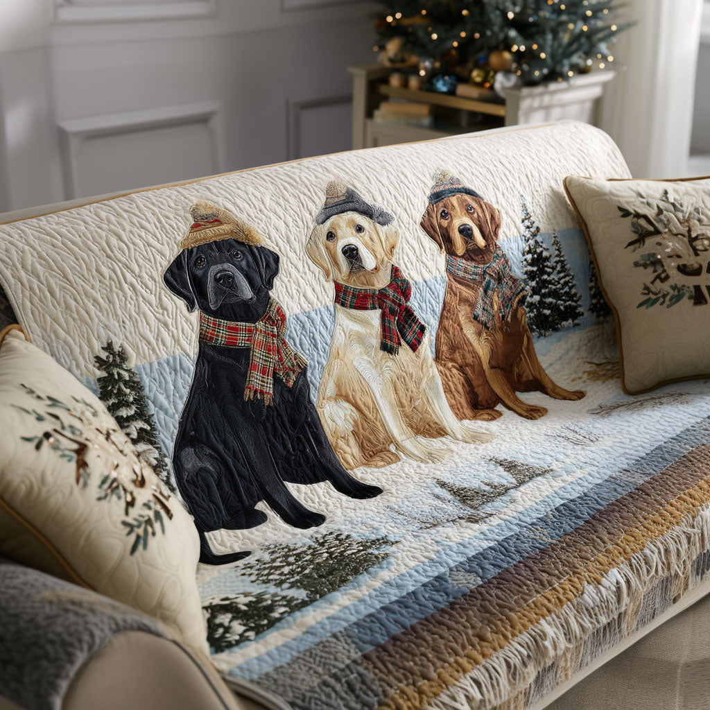 Housse de canapé matelassée – Labrador Retriever