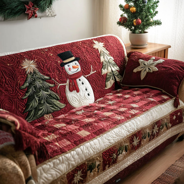 Housse de canapé matelassée – Motif de Noël – image 1