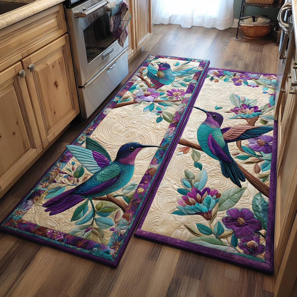 Tapis de cuisine antidérapant – Colibri délicat
