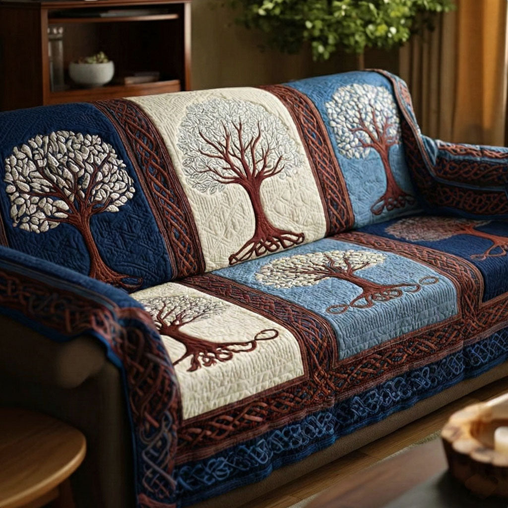 Housse de canapé matelassée – Arbre de vie