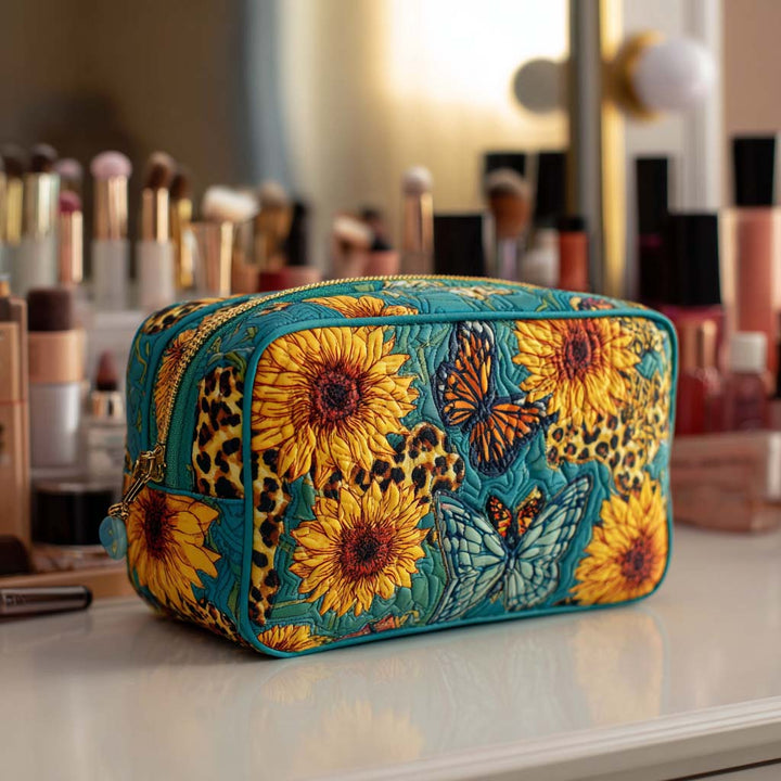 Trousse de maquillage matelassée pétales joyeux – vue 1 – Maria Milano