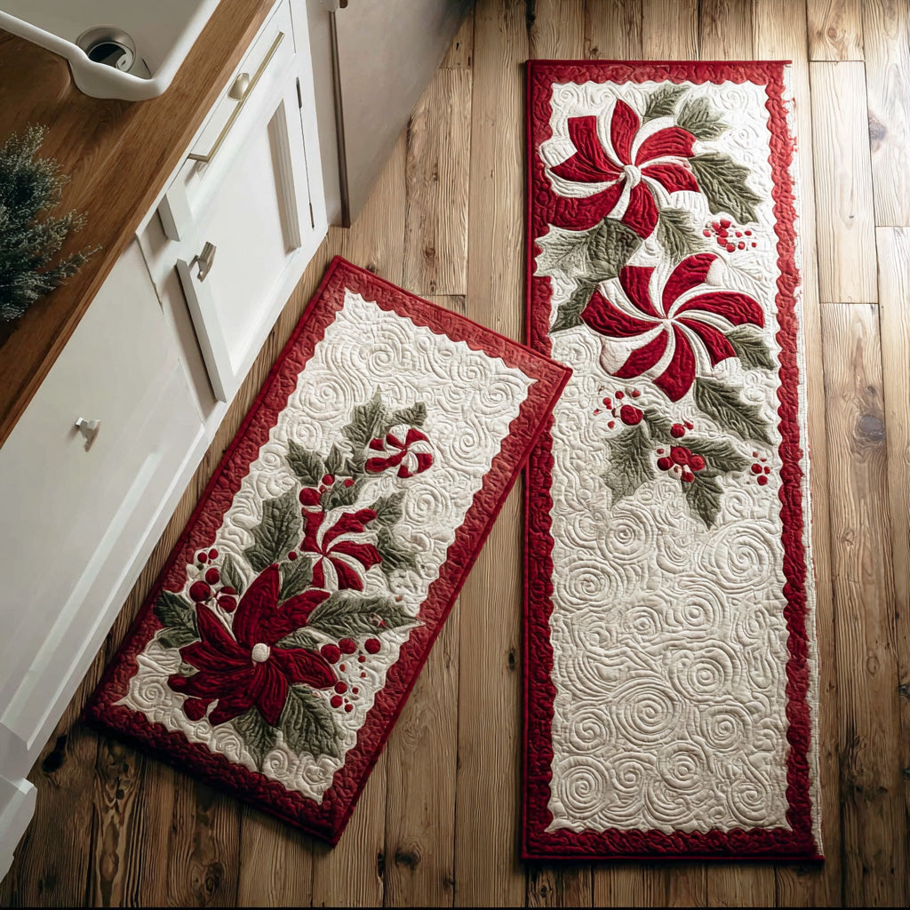 Tapis de cuisine antidérapant – Détails enneigés