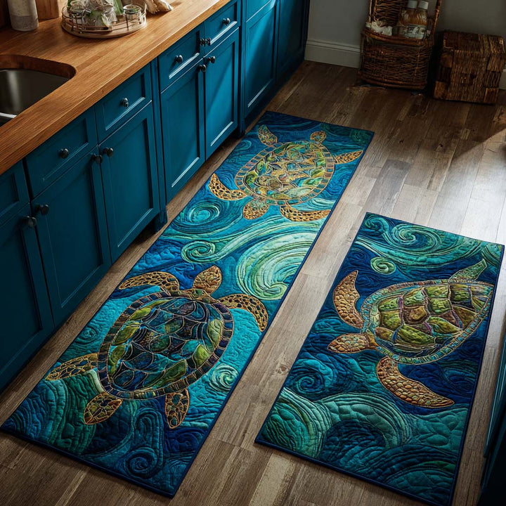 Tapis de cuisine antidérapant – Tortue marine