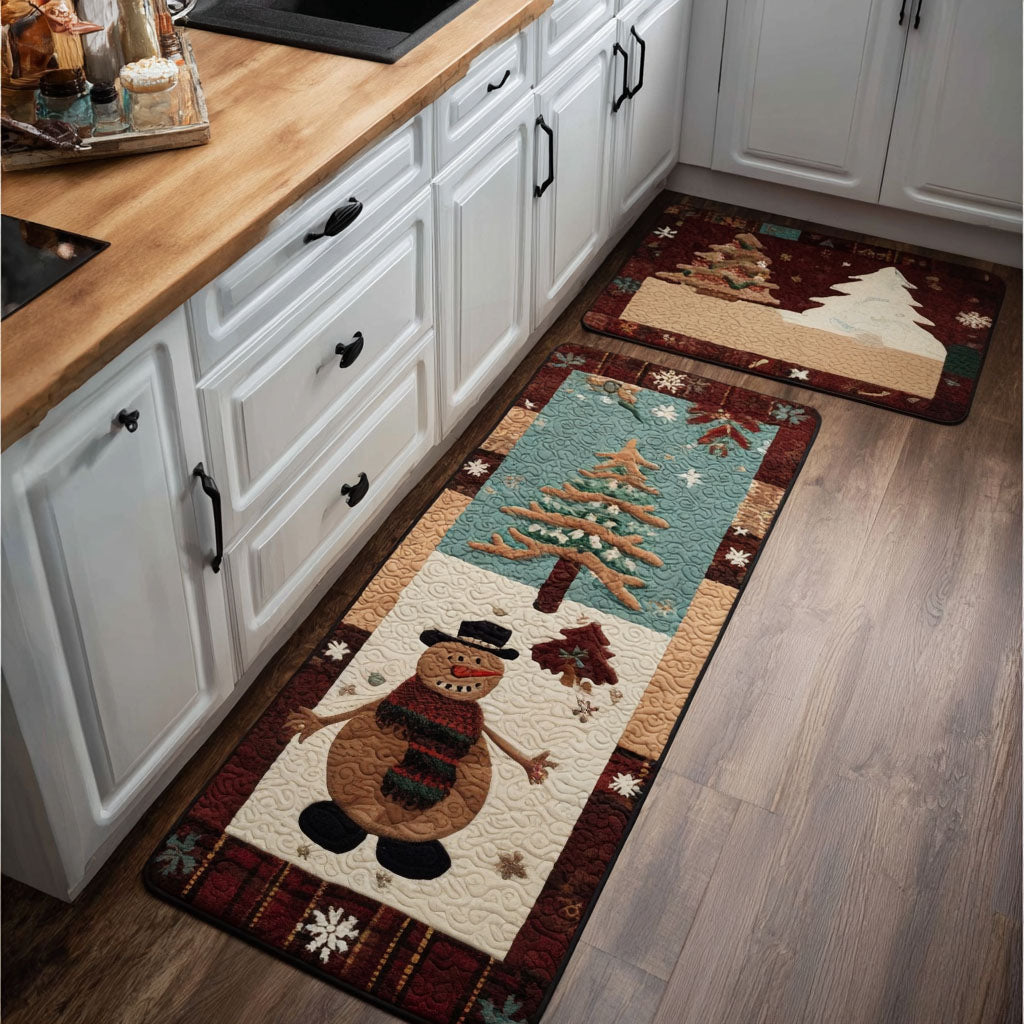 Tapis de cuisine antidérapant – Détails enneigés