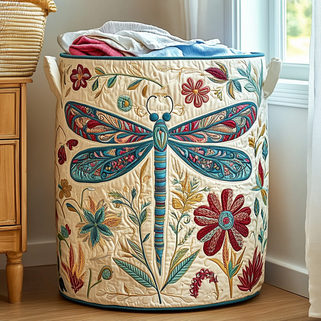 Panier à linge matelassé – Libellule – vue 1