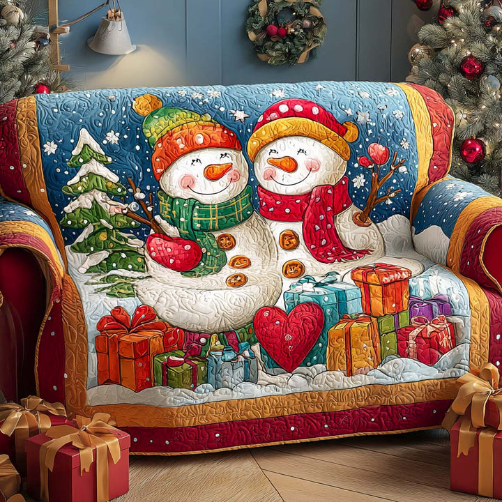 Housse de canapé matelassée – Motif de Noël
