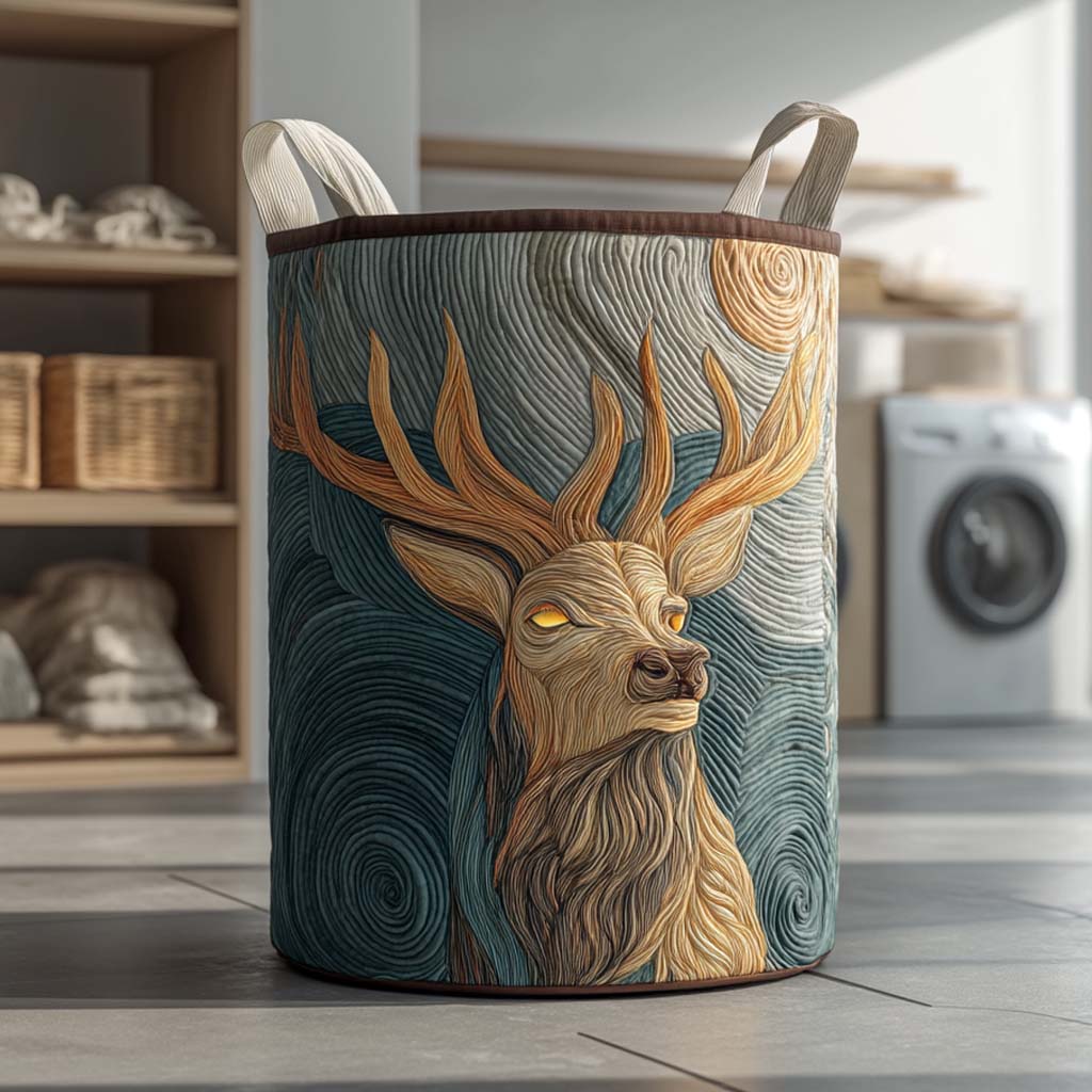 Panier à linge matelassé – Cerf – vue 7