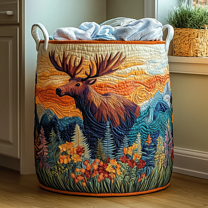 Panier à linge matelassé – Paysage forestier – vue 5