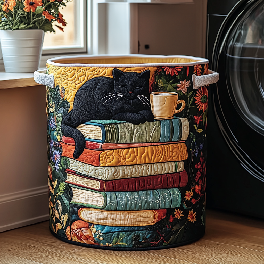 Panier à linge matelassé – Chats – vue 1