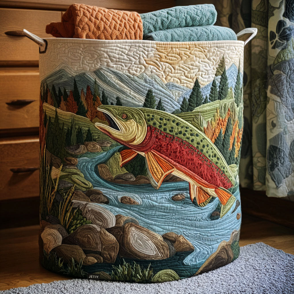 Panier à linge matelassé – Paysage naturel – vue 1