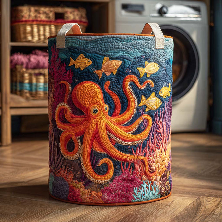 Panier à linge matelassé – Poulpe – vue 1