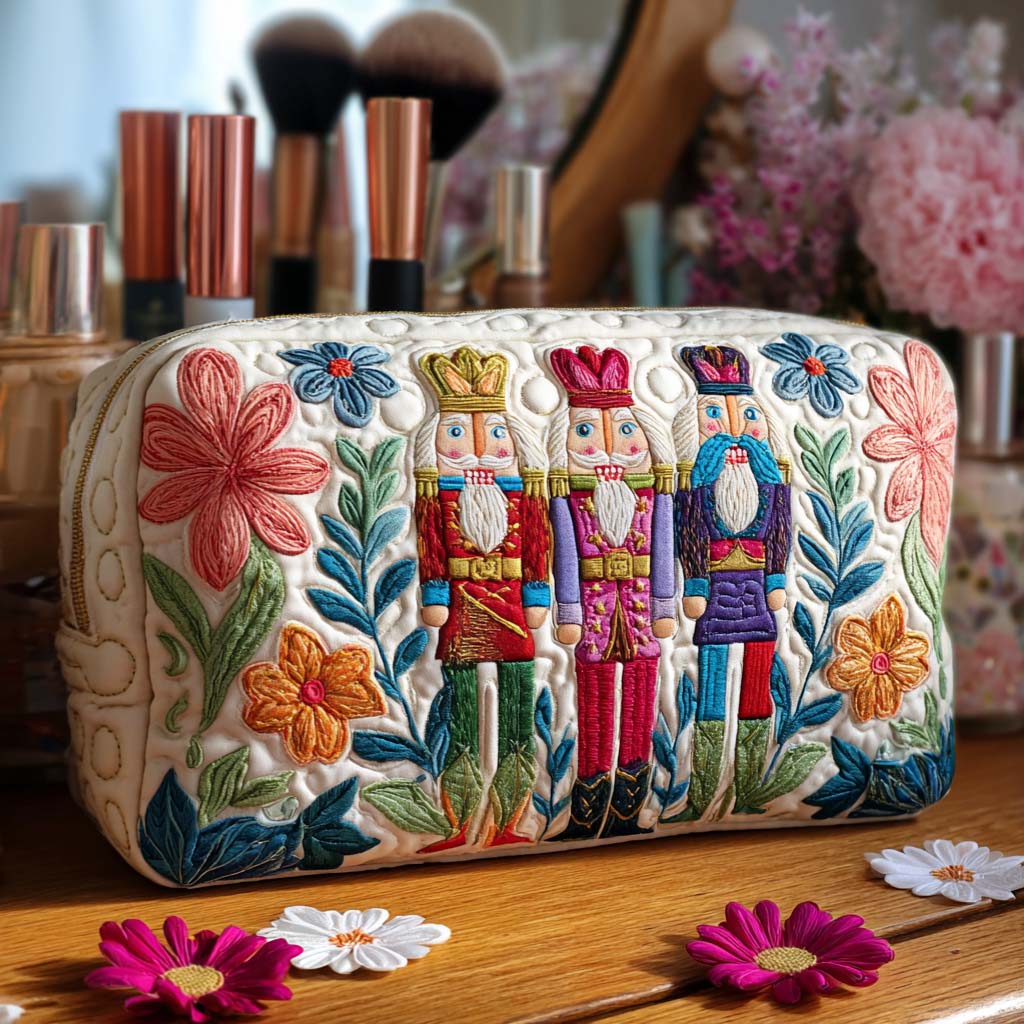 Trousse de maquillage matelassée casse-noisette – vue 1 – Maria Milano