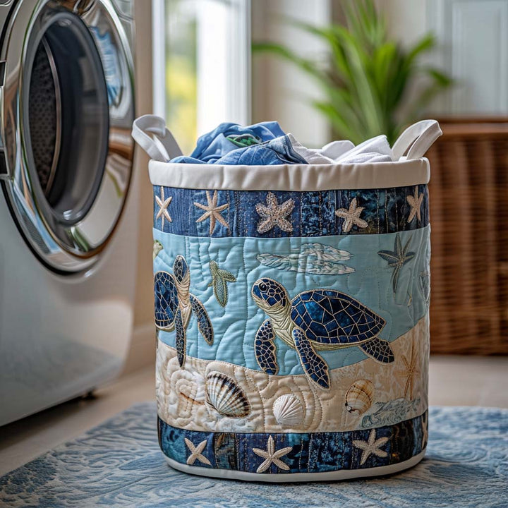 Panier à linge matelassé – Tortue marine