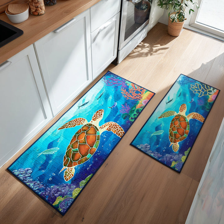 Tapis de cuisine antidérapant – Voyage sur l’océan