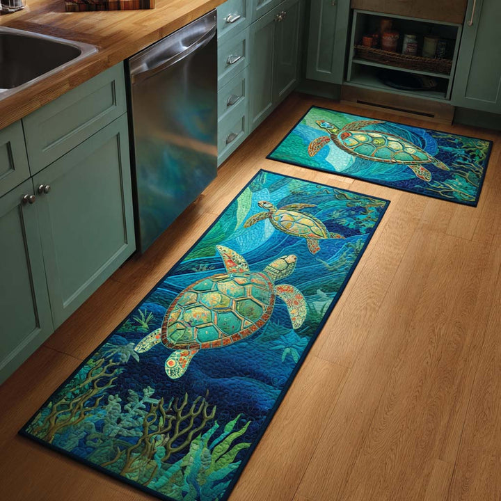 Tapis de cuisine antidérapant – Ambiance océanique