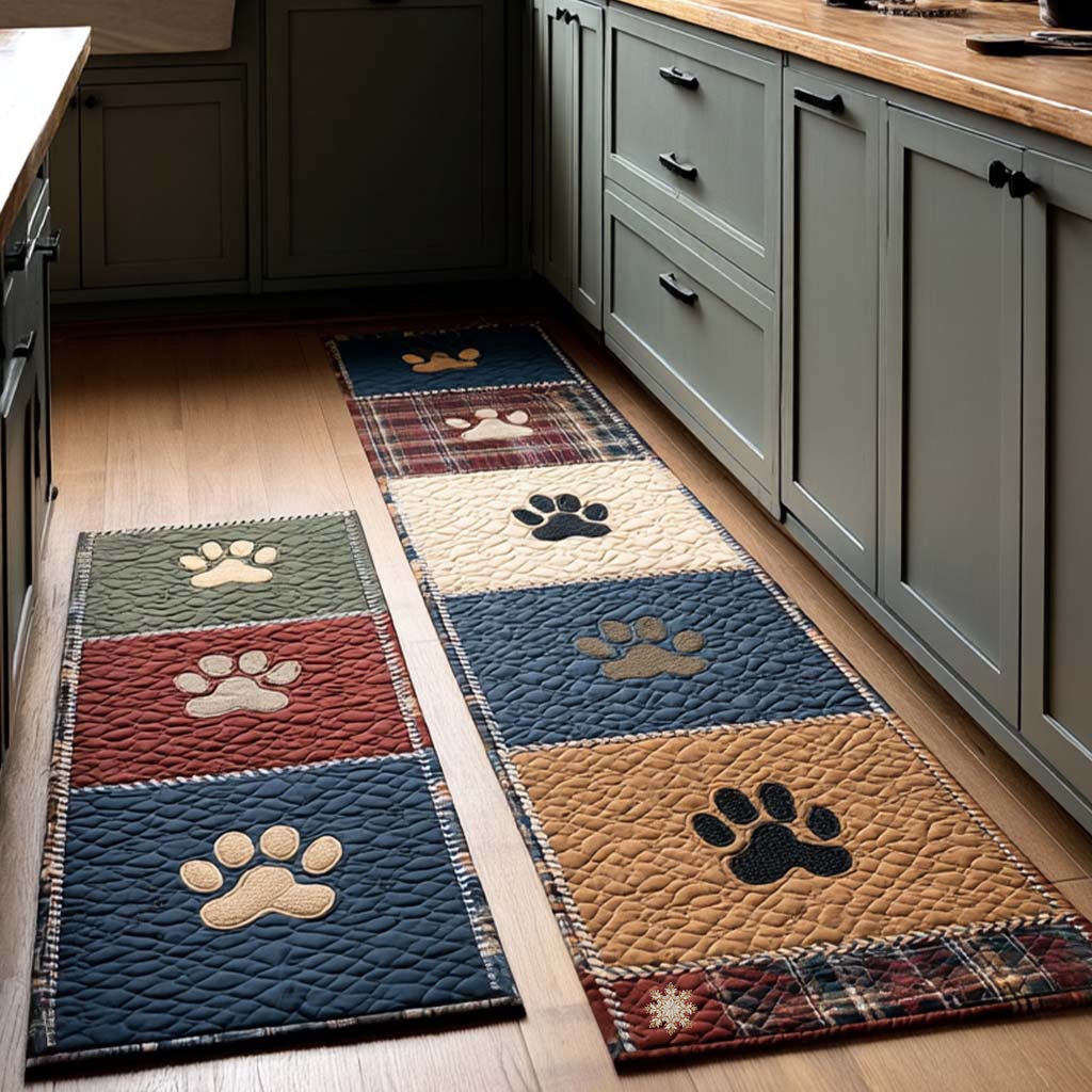 Tapis de cuisine antidérapant – Empreintes de pattes