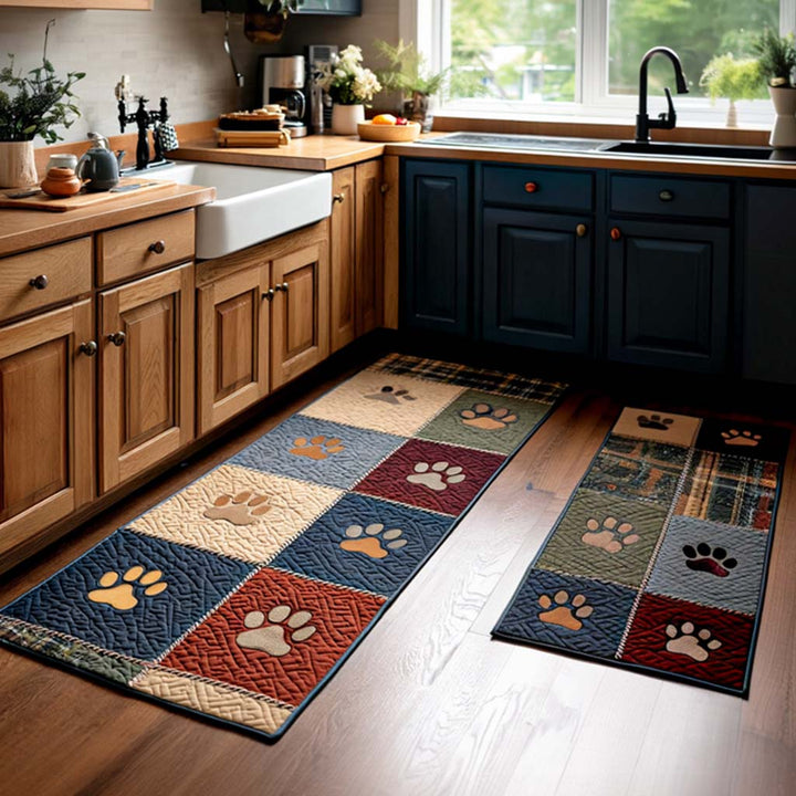 Tapis de cuisine antidérapant – Empreintes de pattes