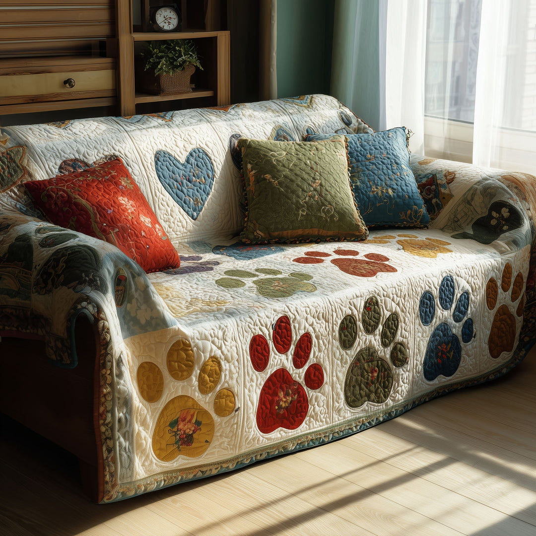 Housse de canapé matelassée – Pattes chaleureuses – image 1