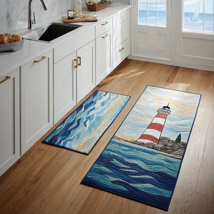 Tapis de cuisine antidérapant – Phare et mer sereine