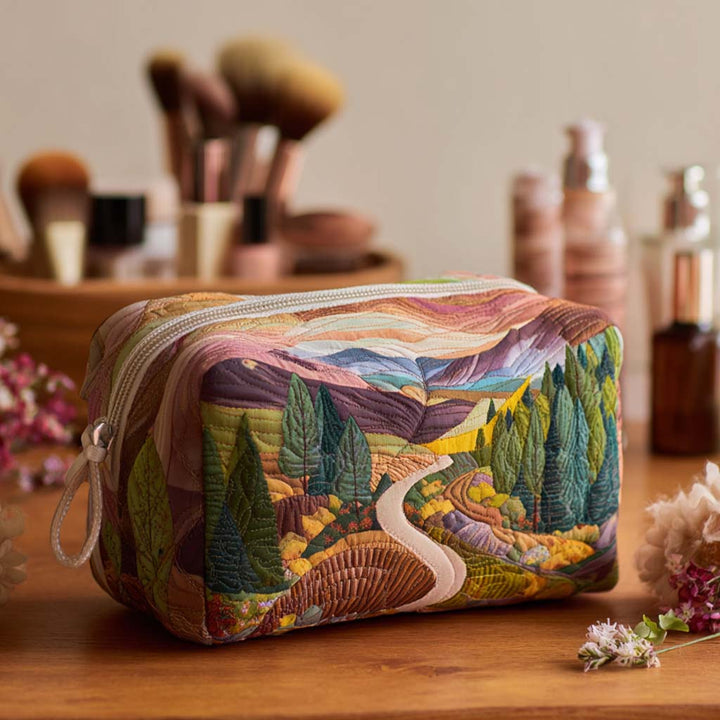 Trousse de maquillage matelassée vallée de la paix – vue 1 – Maria Milano