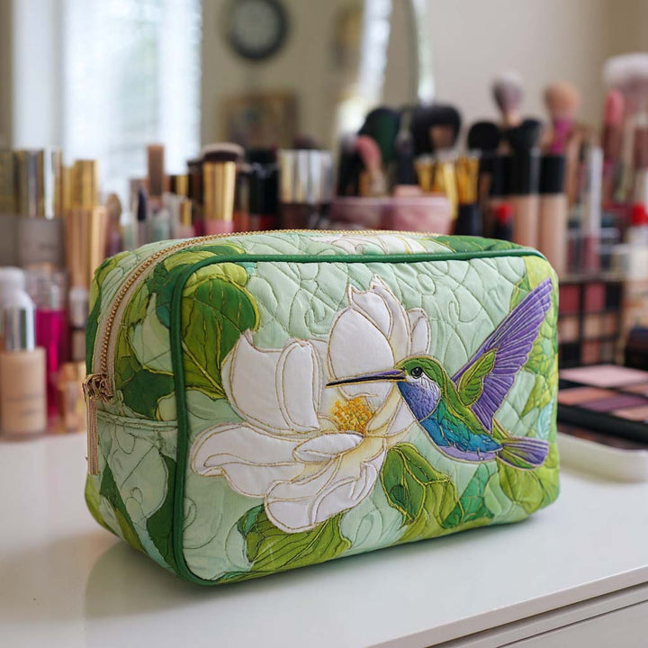 Trousse de maquillage matelassée pétales délicats – vue 1 – Maria Milano