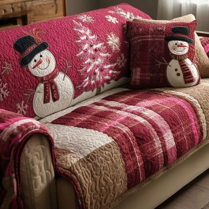 Housse de canapé matelassée – Motif de Noël