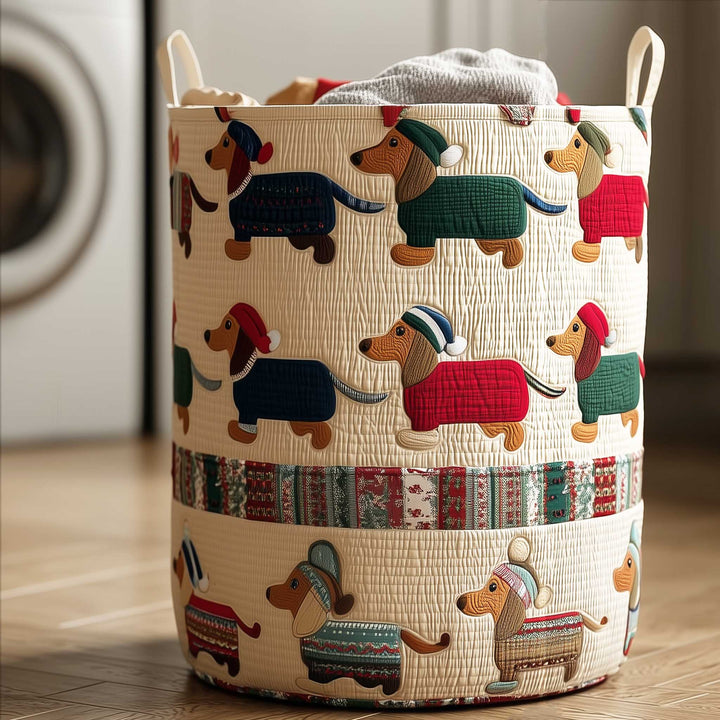 Panier à linge matelassé – Teckel – vue 1