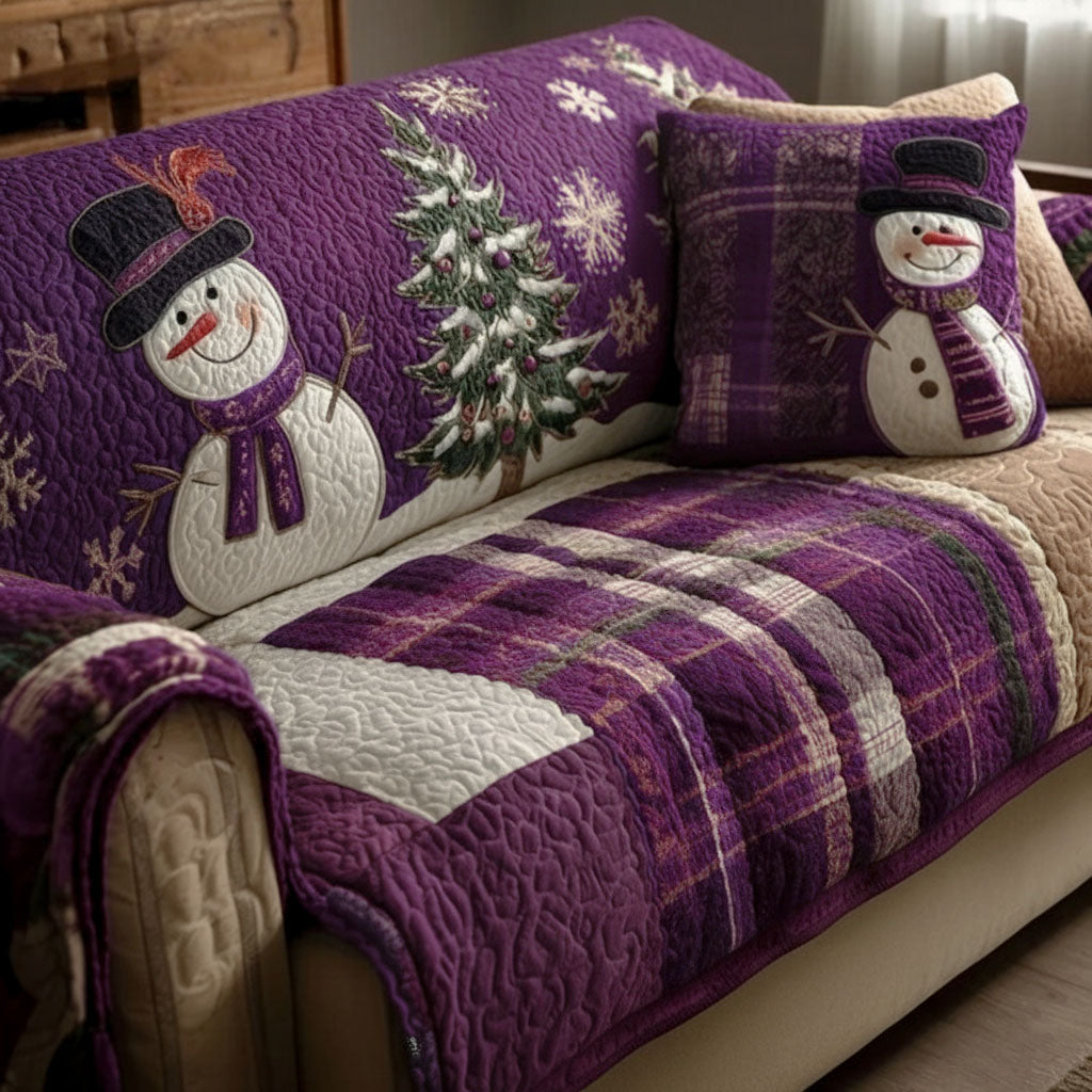 Housse de canapé matelassée – Motif de Noël