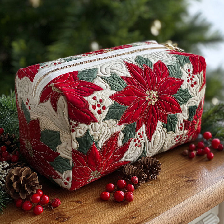 Trousse de maquillage matelassée étoile de Noël – vue 1 – Maria Milano