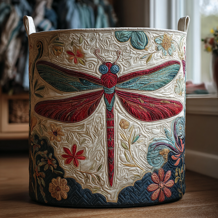 Panier à linge matelassé – Libellules – vue 1