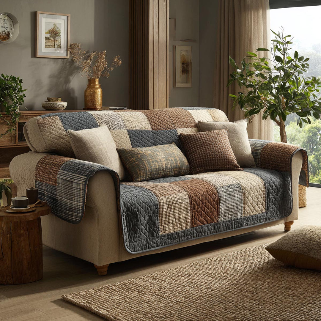 Housse de canapé matelassée – Ambiance maison chaleureuse – image 1