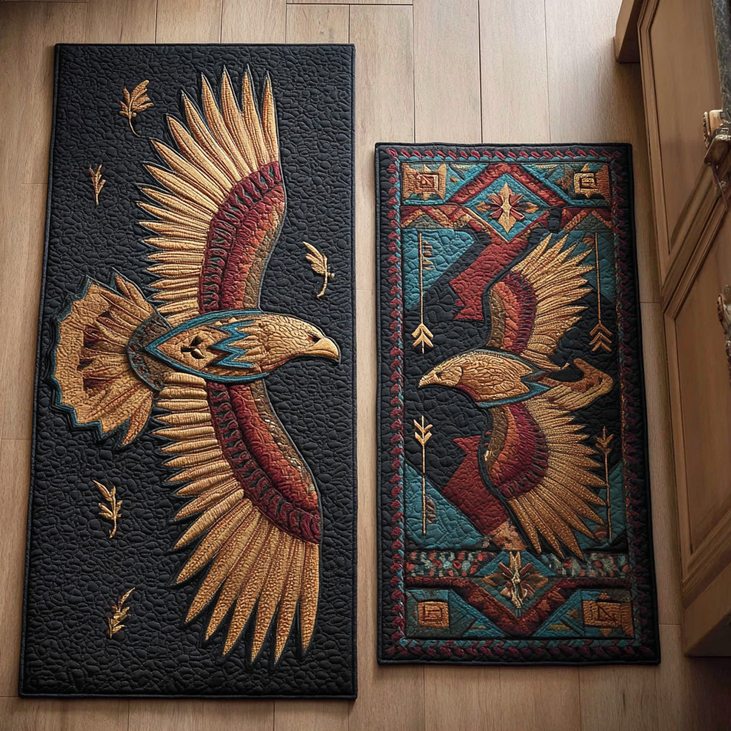 Tapis de cuisine antidérapant – Plume stylisée