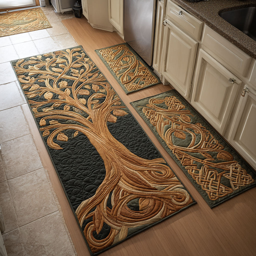 Tapis de cuisine antidérapant – Racines et lumière chaude