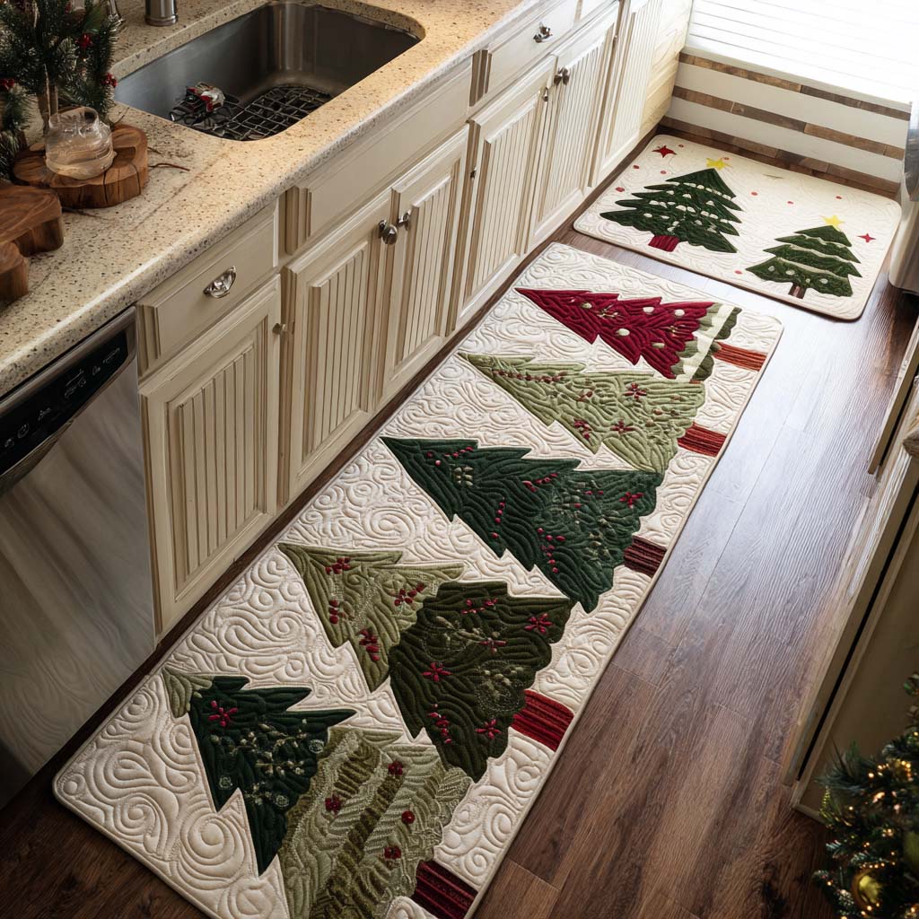Tapis de cuisine antidérapant – Sapin de Noël