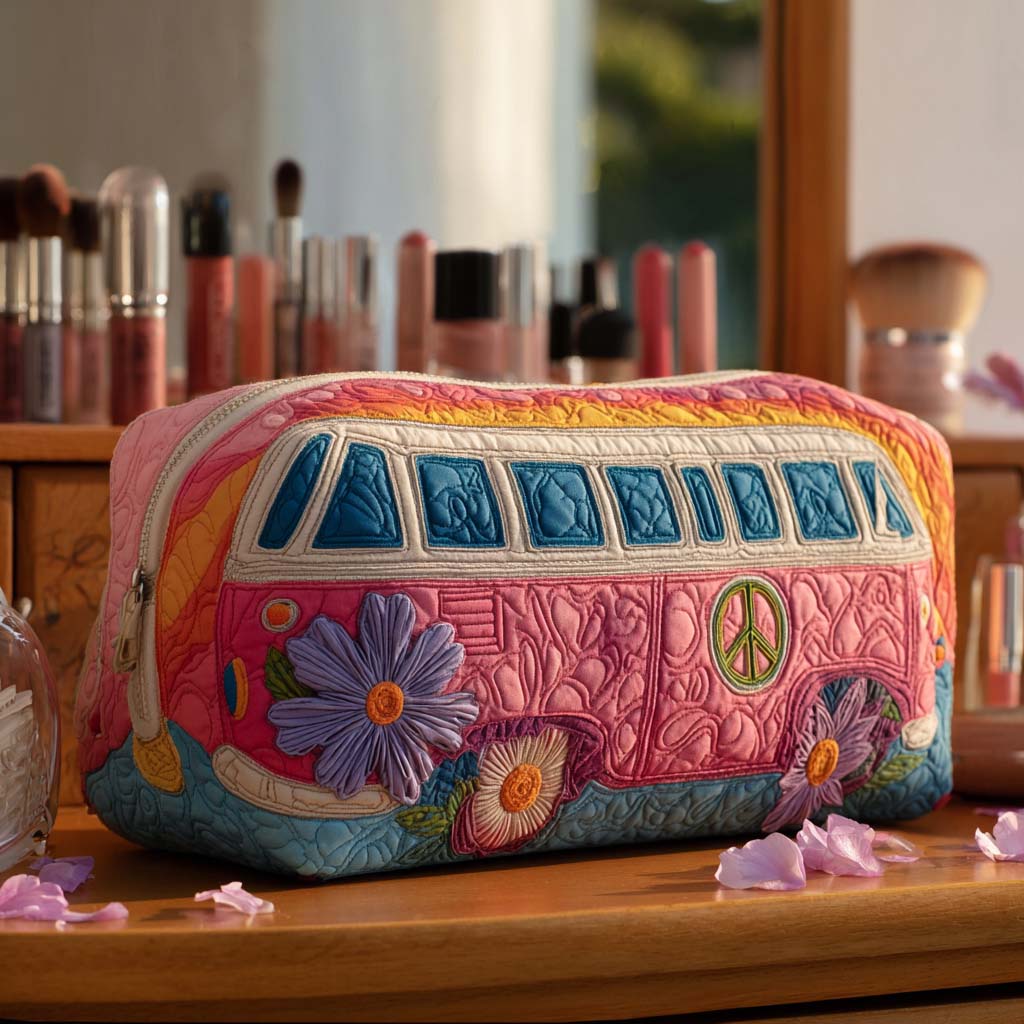 Trousse de maquillage matelassée voyage serein – vue 1 – Maria Milano