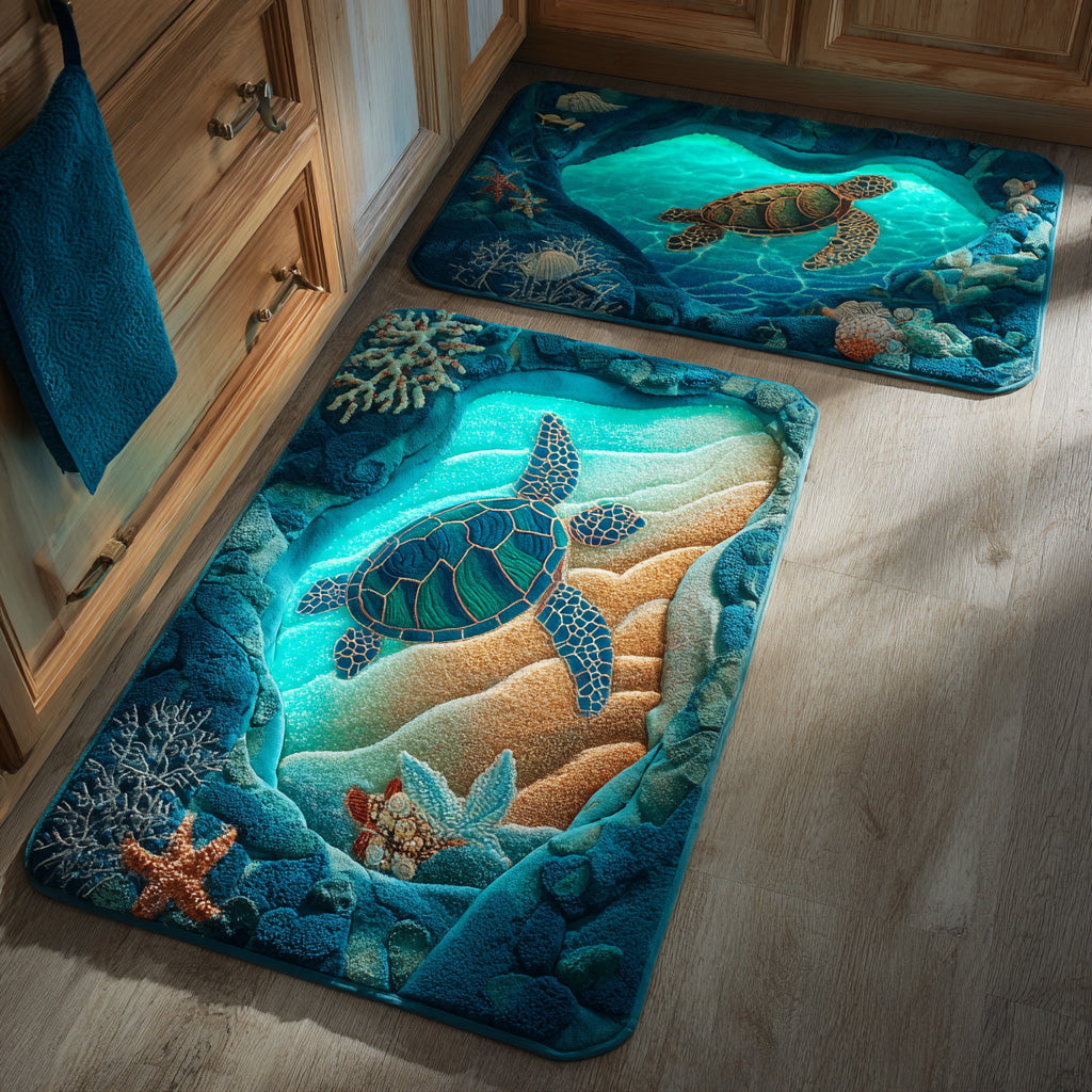 Tapis de cuisine antidérapant – Marée sereine