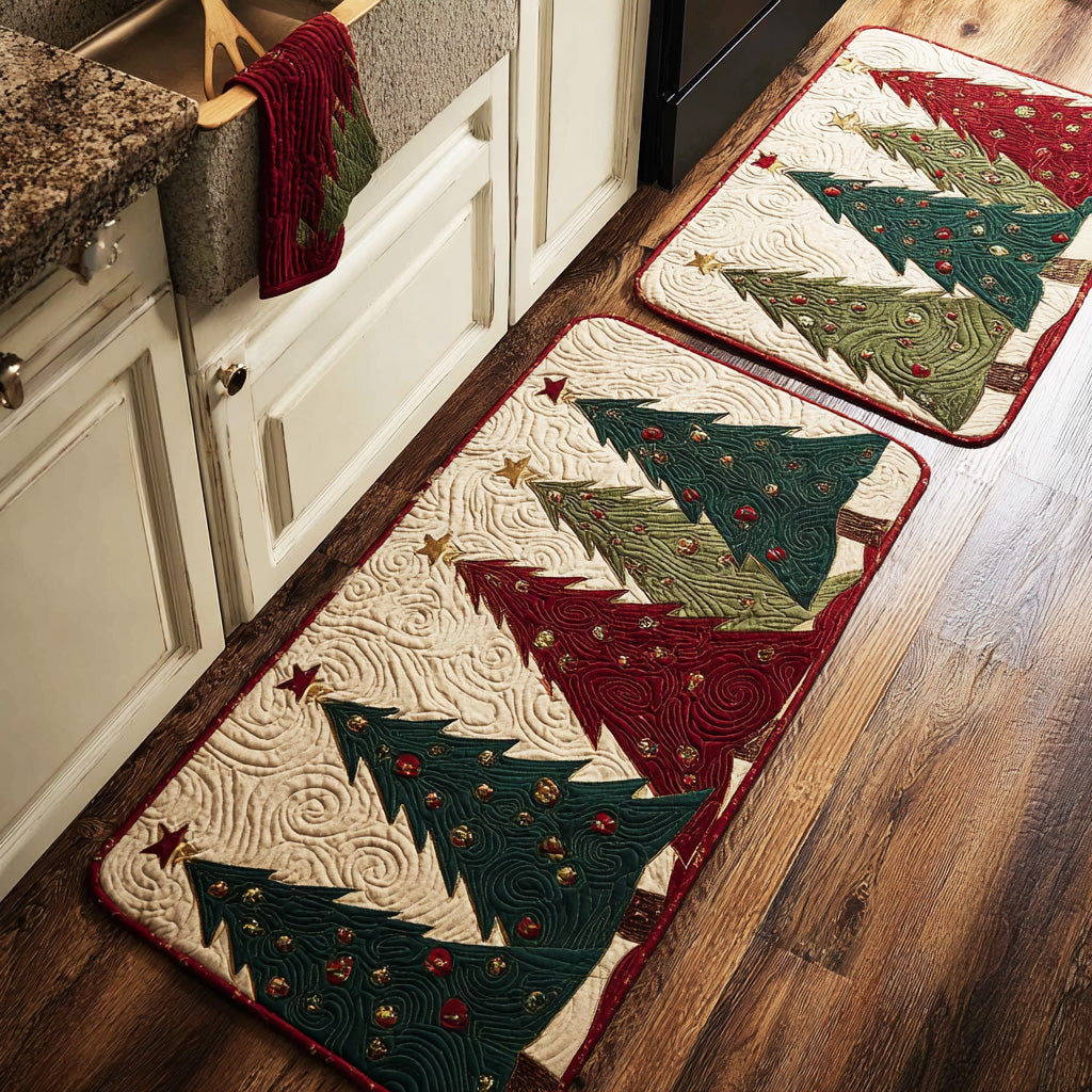 Tapis de cuisine antidérapant – Arbre et sentier lumineux