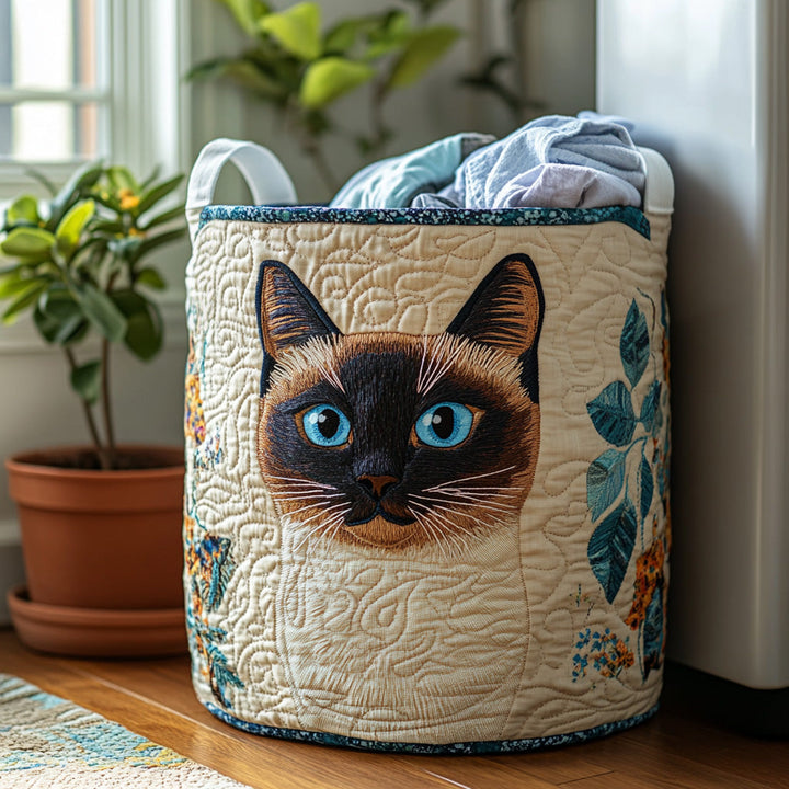 Panier à linge matelassé – Chat siamois – vue 1