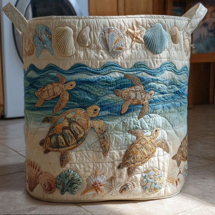 Panier à linge matelassé – Tortue marine
