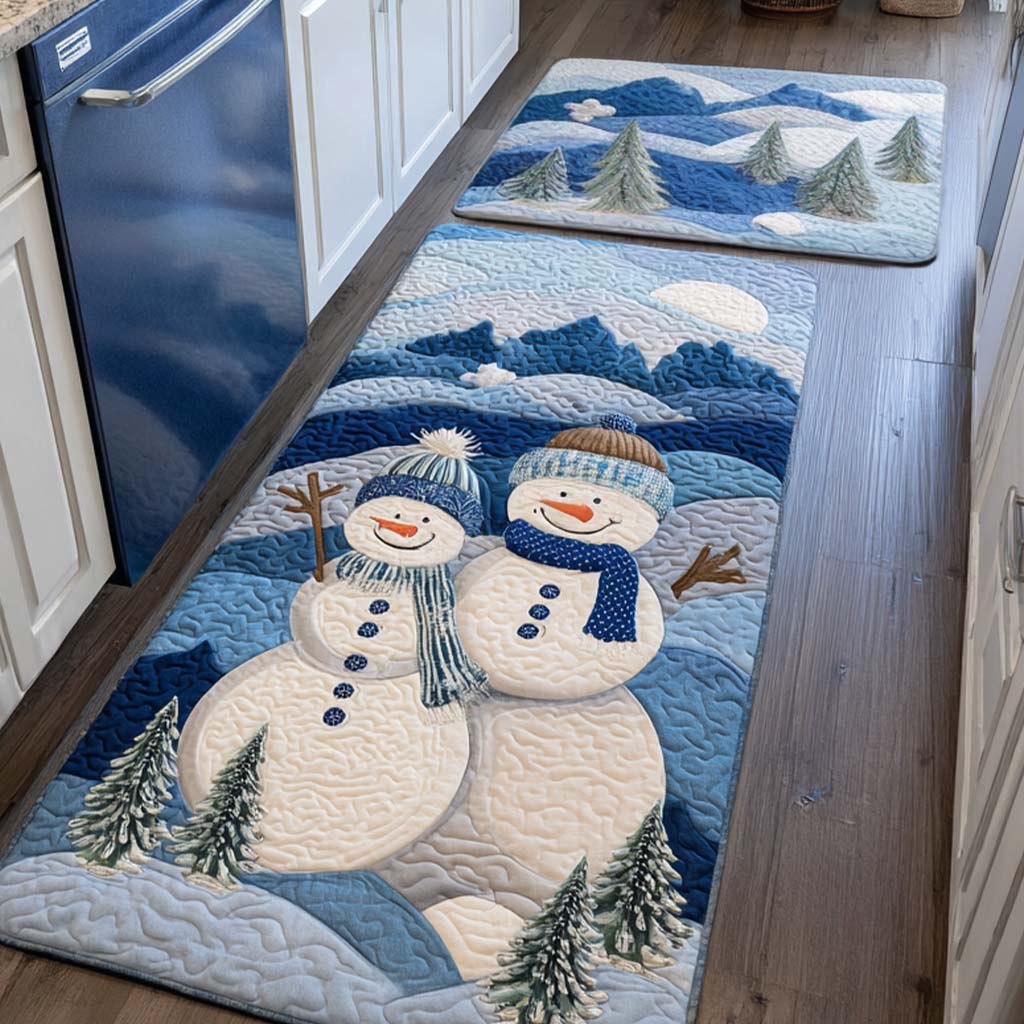 Tapis de cuisine antidérapant – Hiver joyeux et enneigé