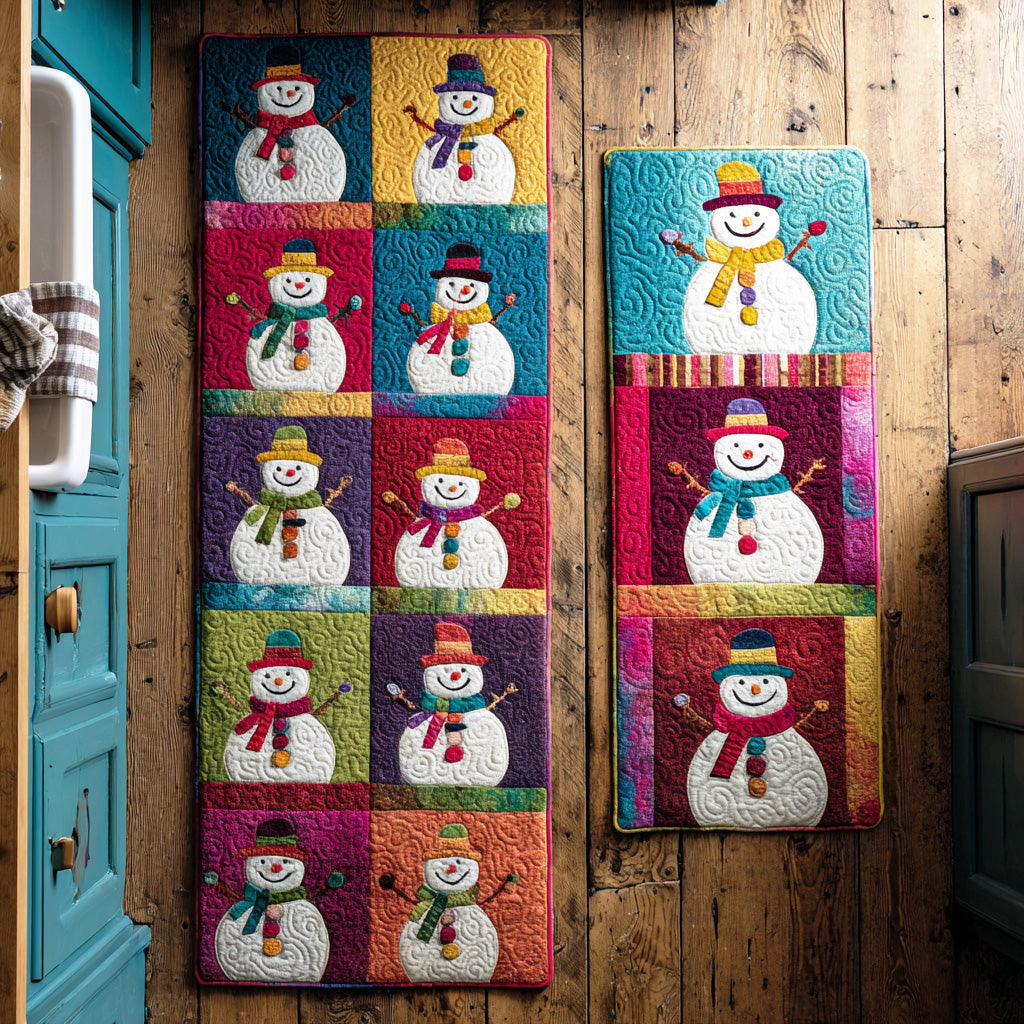 Tapis de cuisine antidérapant – Bonhomme de neige