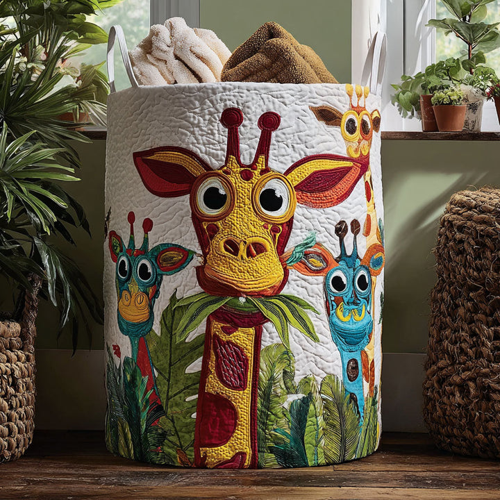 Panier à linge matelassé – Motif tacheté ludique – vue 1