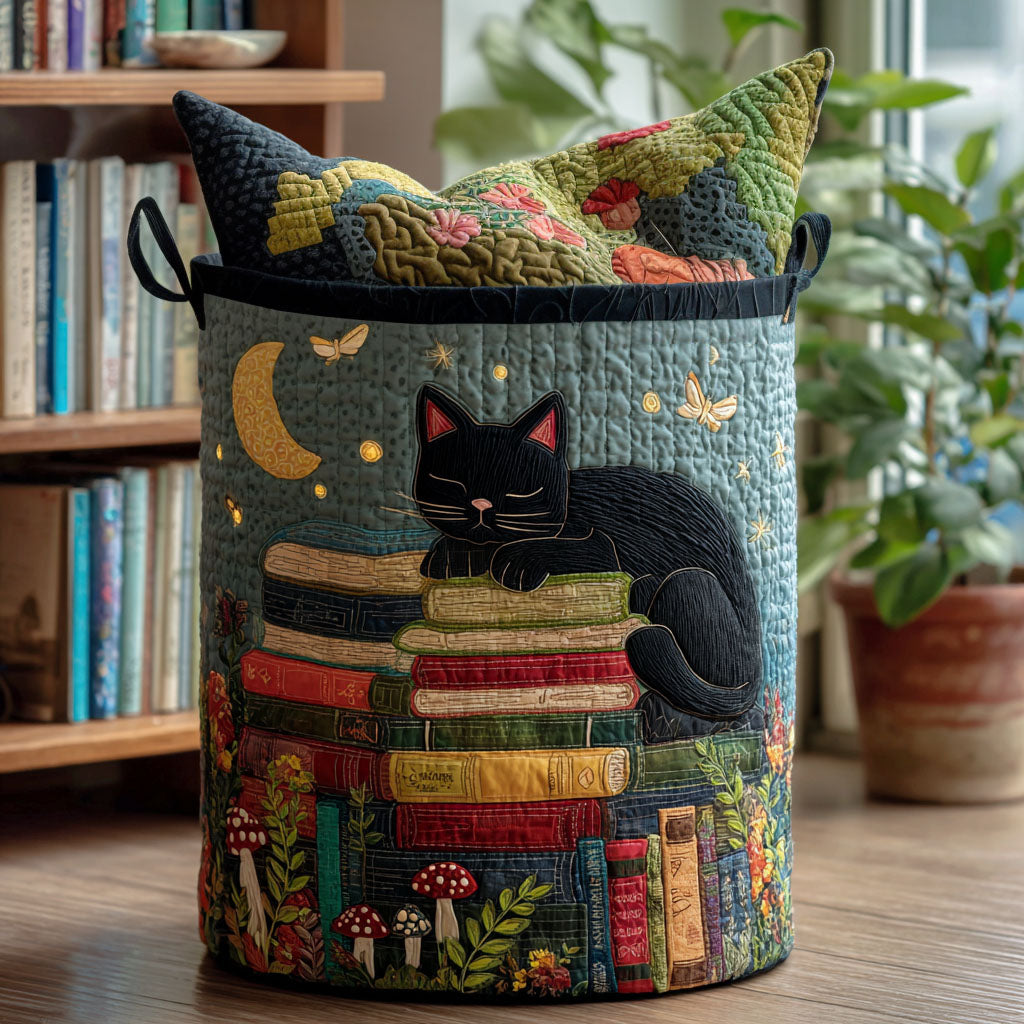 Panier à linge matelassé – Motif littéraire – vue 1