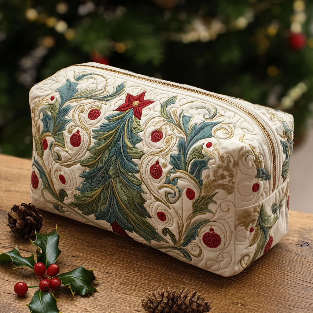 Trousse de maquillage matelassée guirlande étoilée – vue 1 – Maria Milano