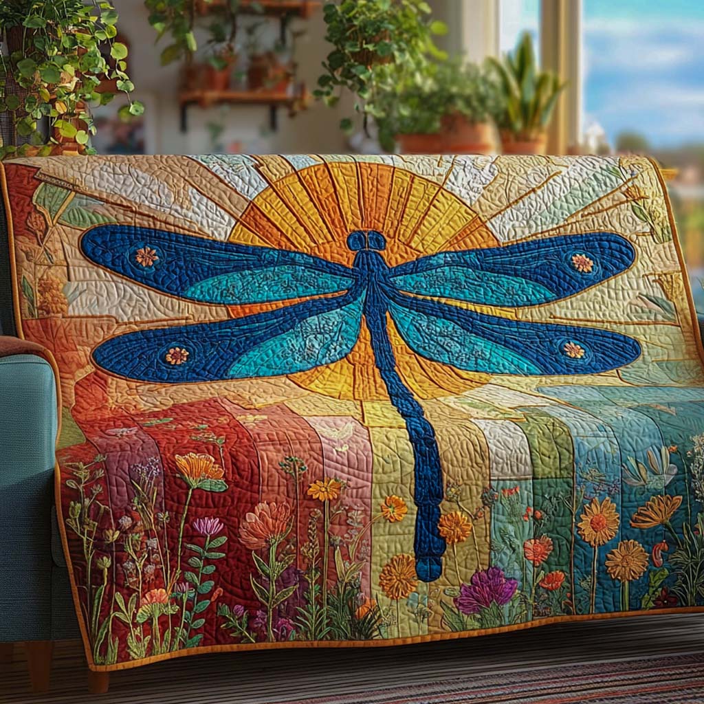 Housse de canapé matelassée – Libellules