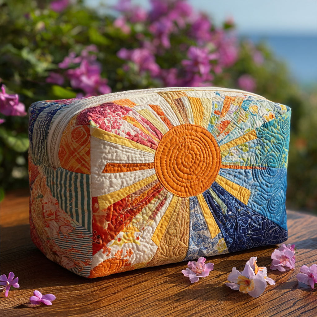 Trousse de maquillage matelassée rayon de soleil – vue 1 – Maria Milano