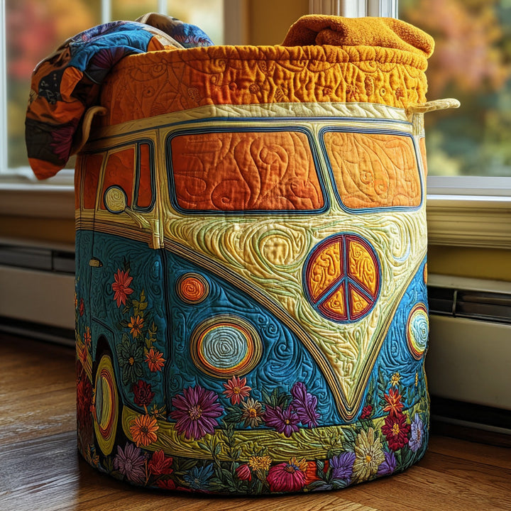 Panier à linge matelassé – Route ensoleillée – vue 1