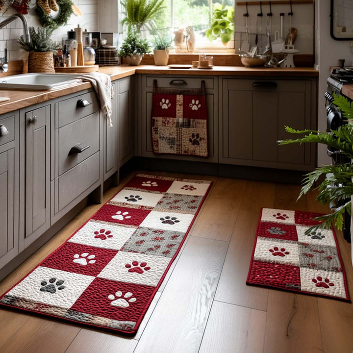 Tapis de cuisine antidérapant – Empreintes de pattes