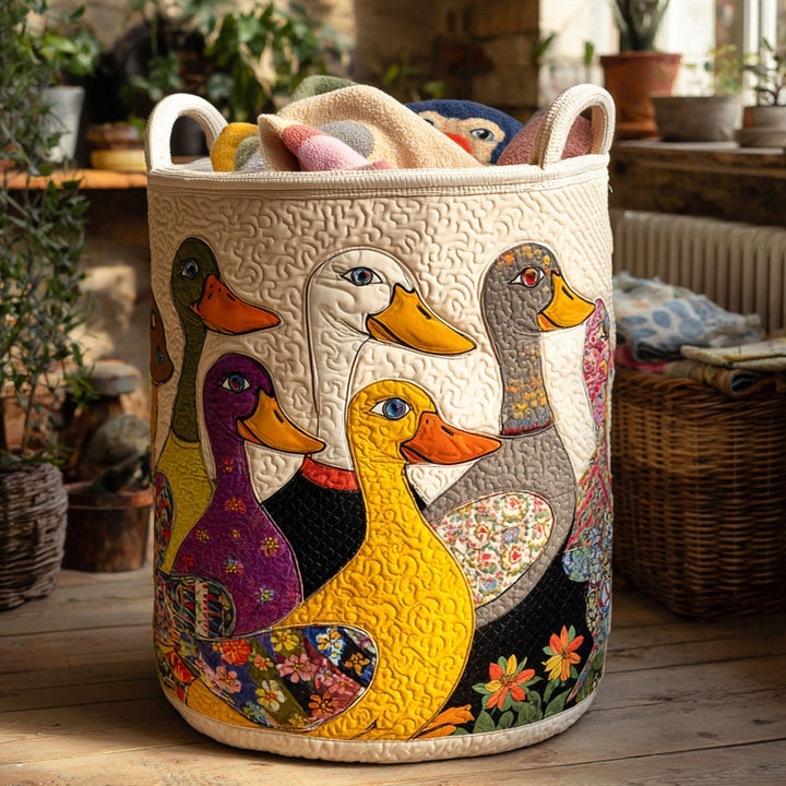 Panier à linge matelassé – Canard amusant – vue 1