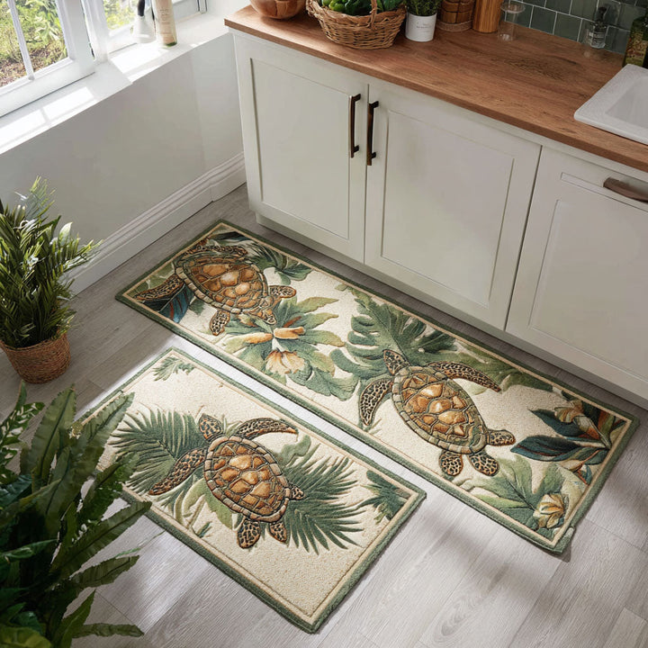 Tapis de cuisine antidérapant – Ambiance tropicale tiki